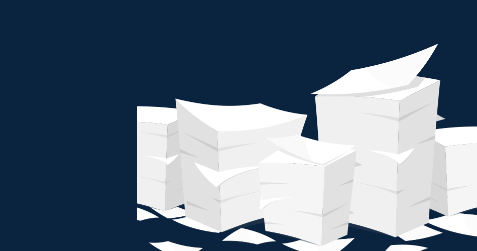 papers stacking up